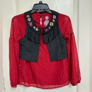 3 for $20. Big girl blouse with vest
